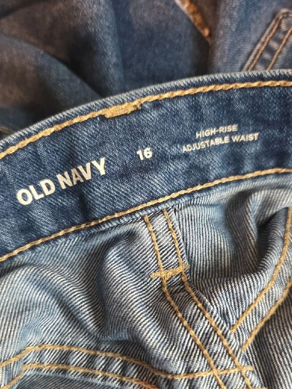 Old Navy Gilr's Button-Front Dark Blue Denim Shorts Size 16
